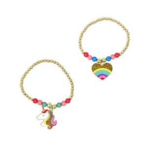 Pink Poppy Rainbows & Unicorns Beaded Bracelet