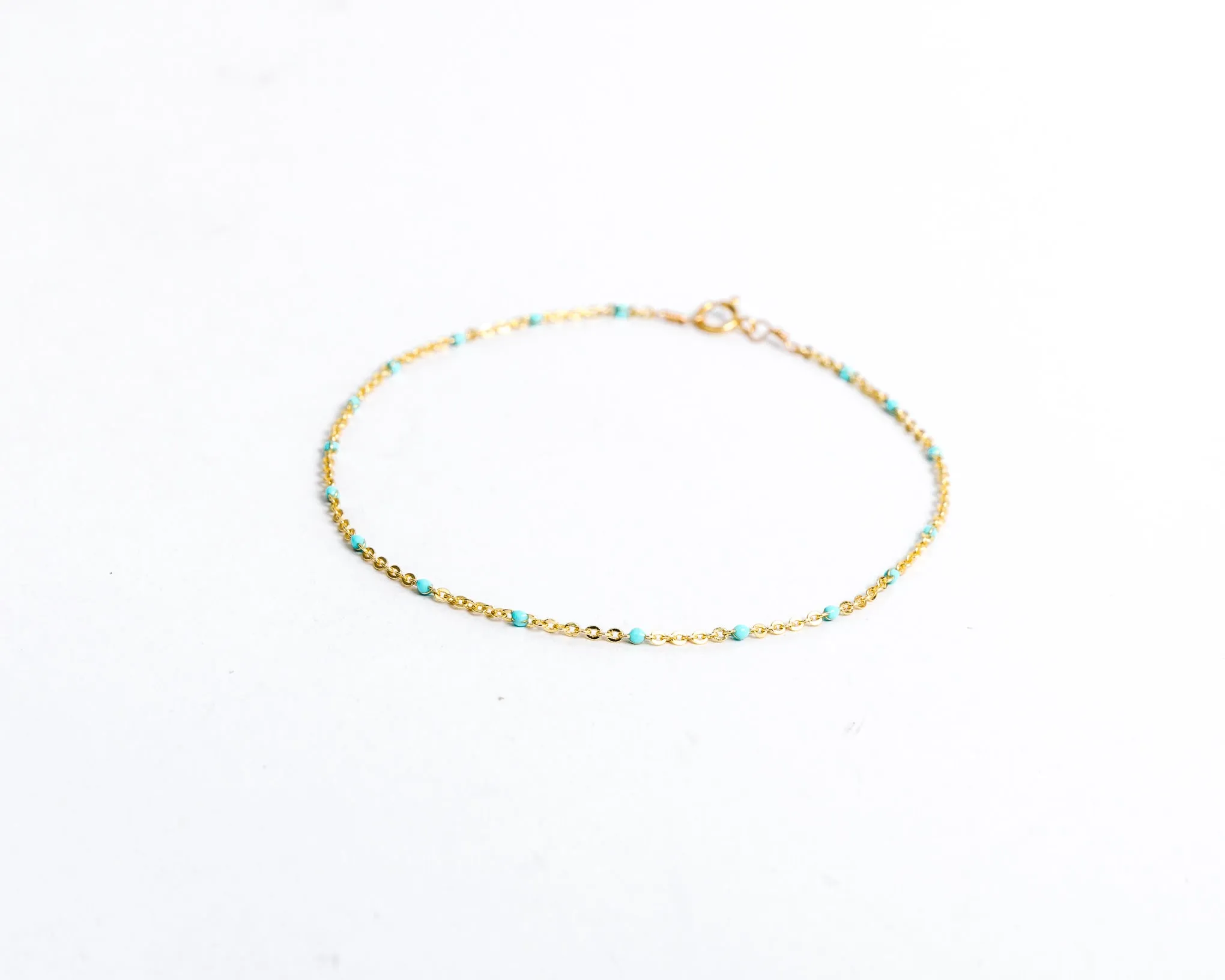 Pop of Turquoise Anklet