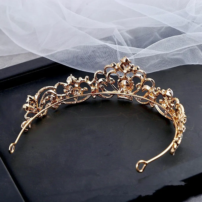 "Nikita" - Rhinestone Bridal Tiara - Available in Silver, Yellow Gold and Rose Gold