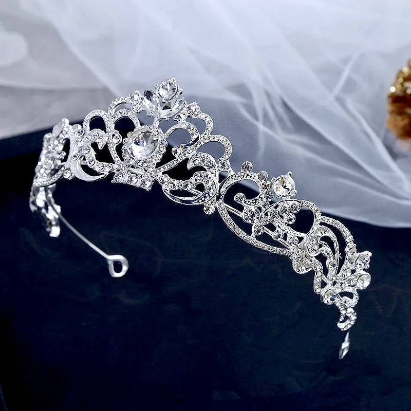 "Nikita" - Rhinestone Bridal Tiara - Available in Silver, Yellow Gold and Rose Gold