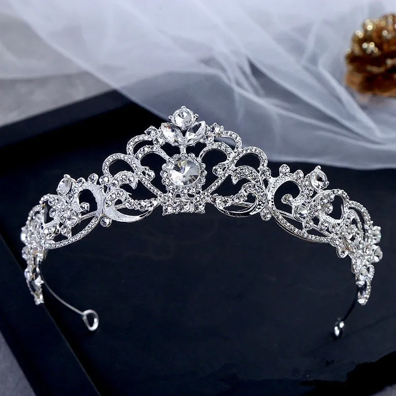 "Nikita" - Rhinestone Bridal Tiara - Available in Silver, Yellow Gold and Rose Gold