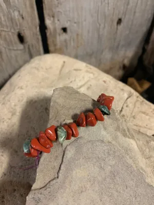 Red Jasper & African Turquoise Bracelet