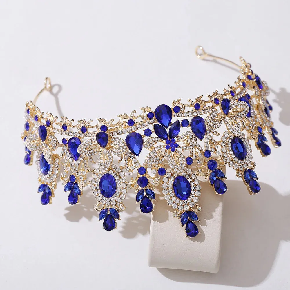 Rhinestone Crystal  Pageant Headdress Party Tiara Hair Accessories