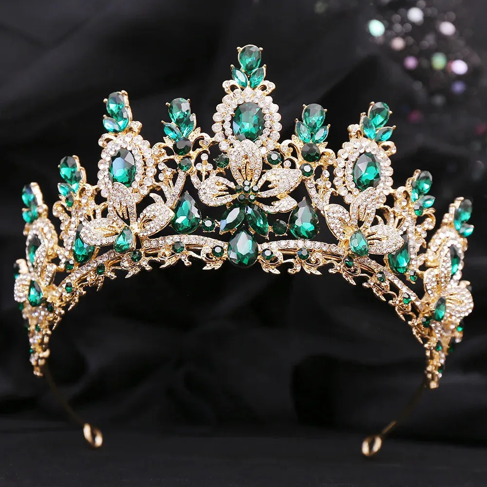Rhinestone Crystal  Pageant Headdress Party Tiara Hair Accessories