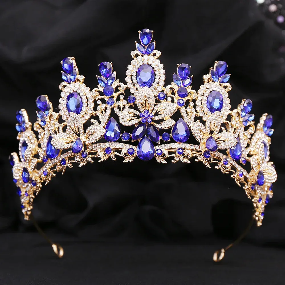 Rhinestone Crystal  Pageant Headdress Party Tiara Hair Accessories