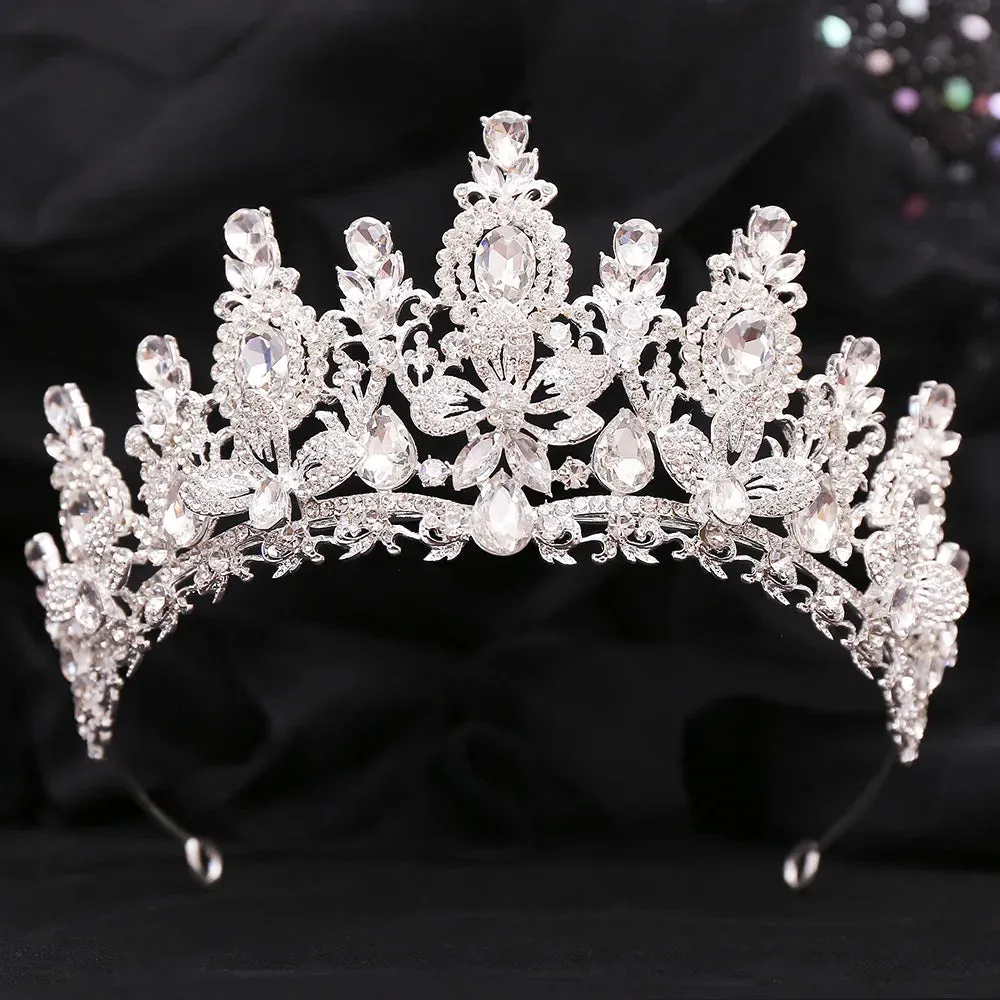 Rhinestone Crystal  Pageant Headdress Party Tiara Hair Accessories