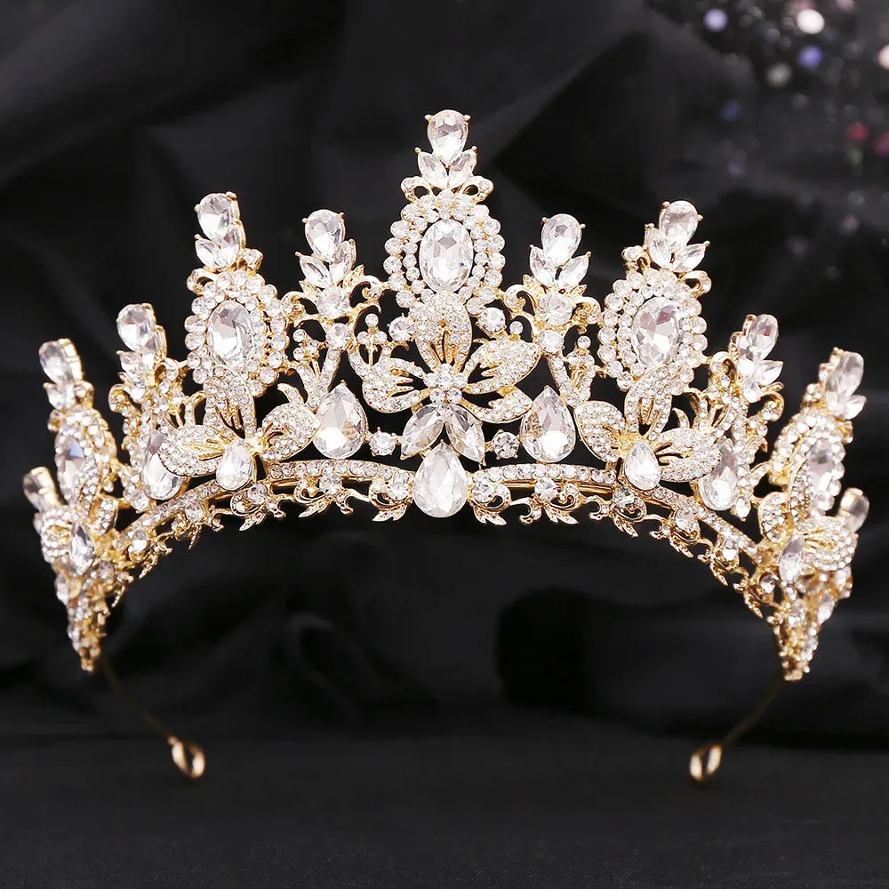 Rhinestone Crystal  Pageant Headdress Party Tiara Hair Accessories