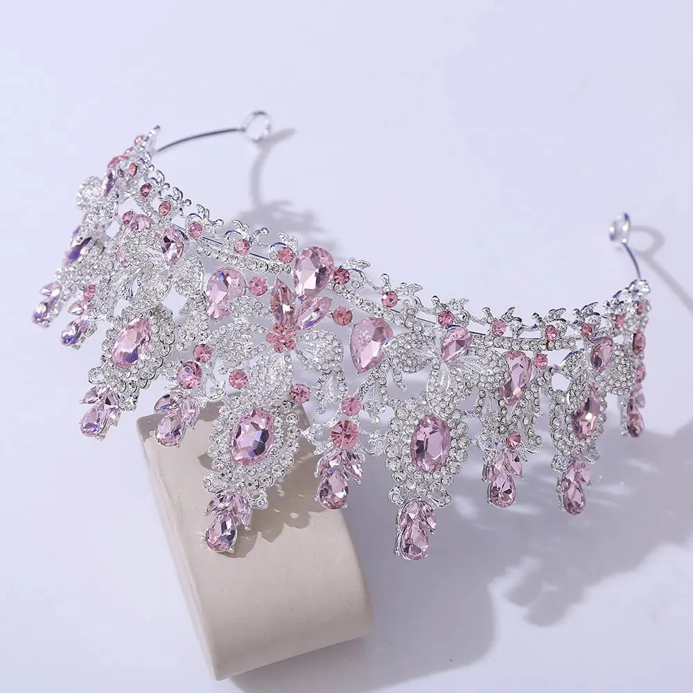 Rhinestone Crystal  Pageant Headdress Party Tiara Hair Accessories