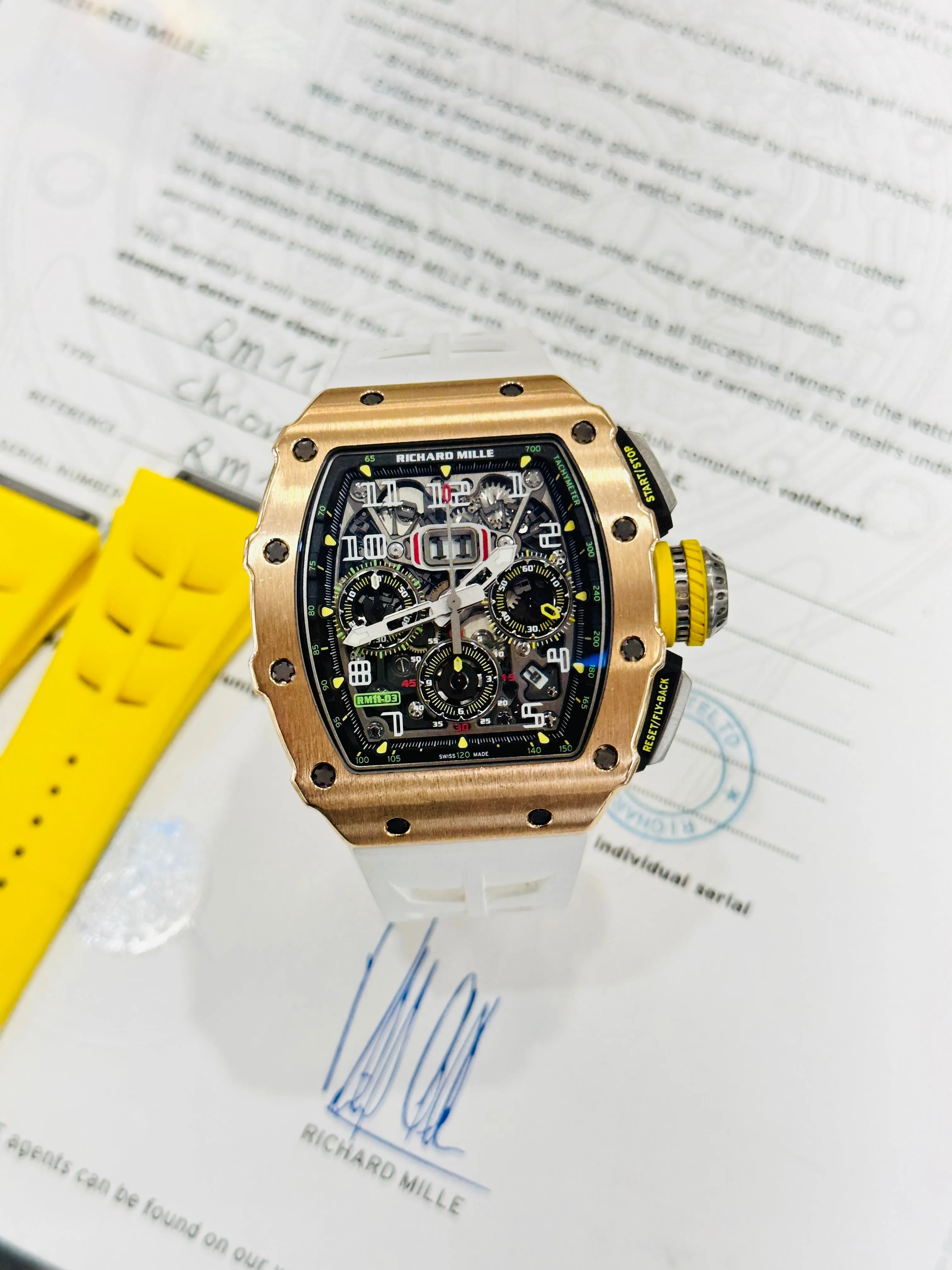 Richard Mille  RM 11-03 Flyback Chronograph 18-karat rose gold & Titanium B/P
