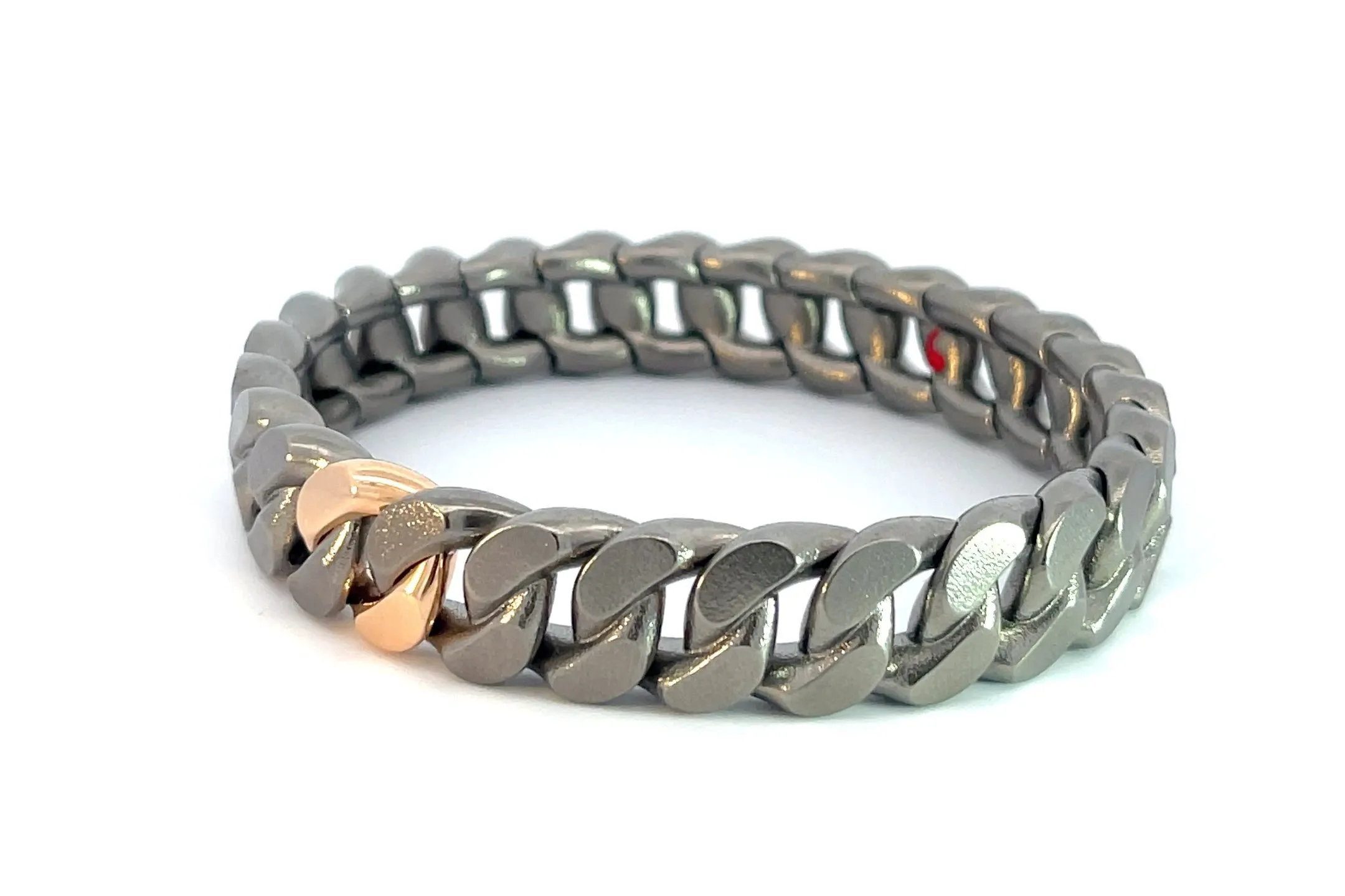 Roberto Demeglio Grey Titanium Men's Stretchy Bracelet
