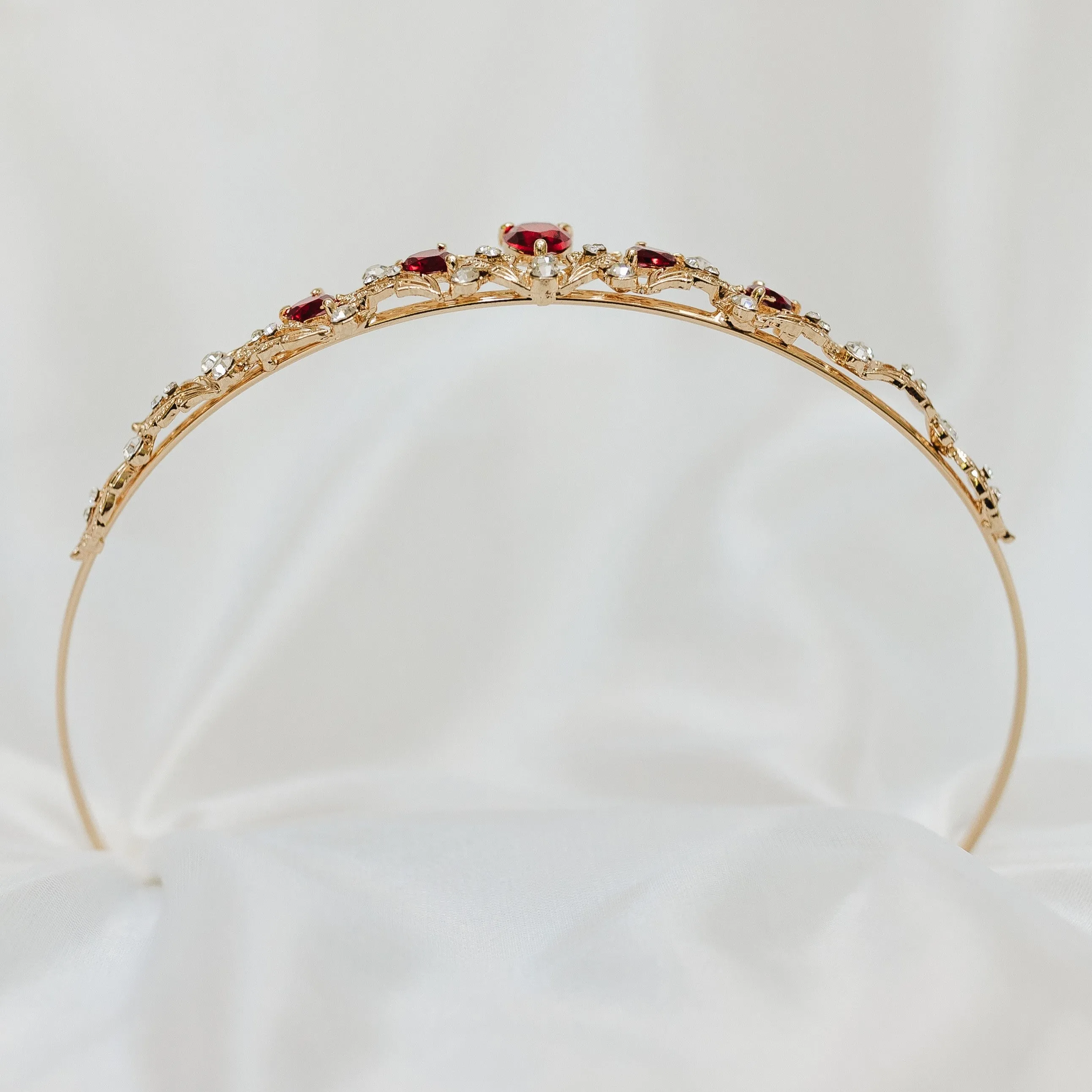 Sadie's Tiara in Gold & Red