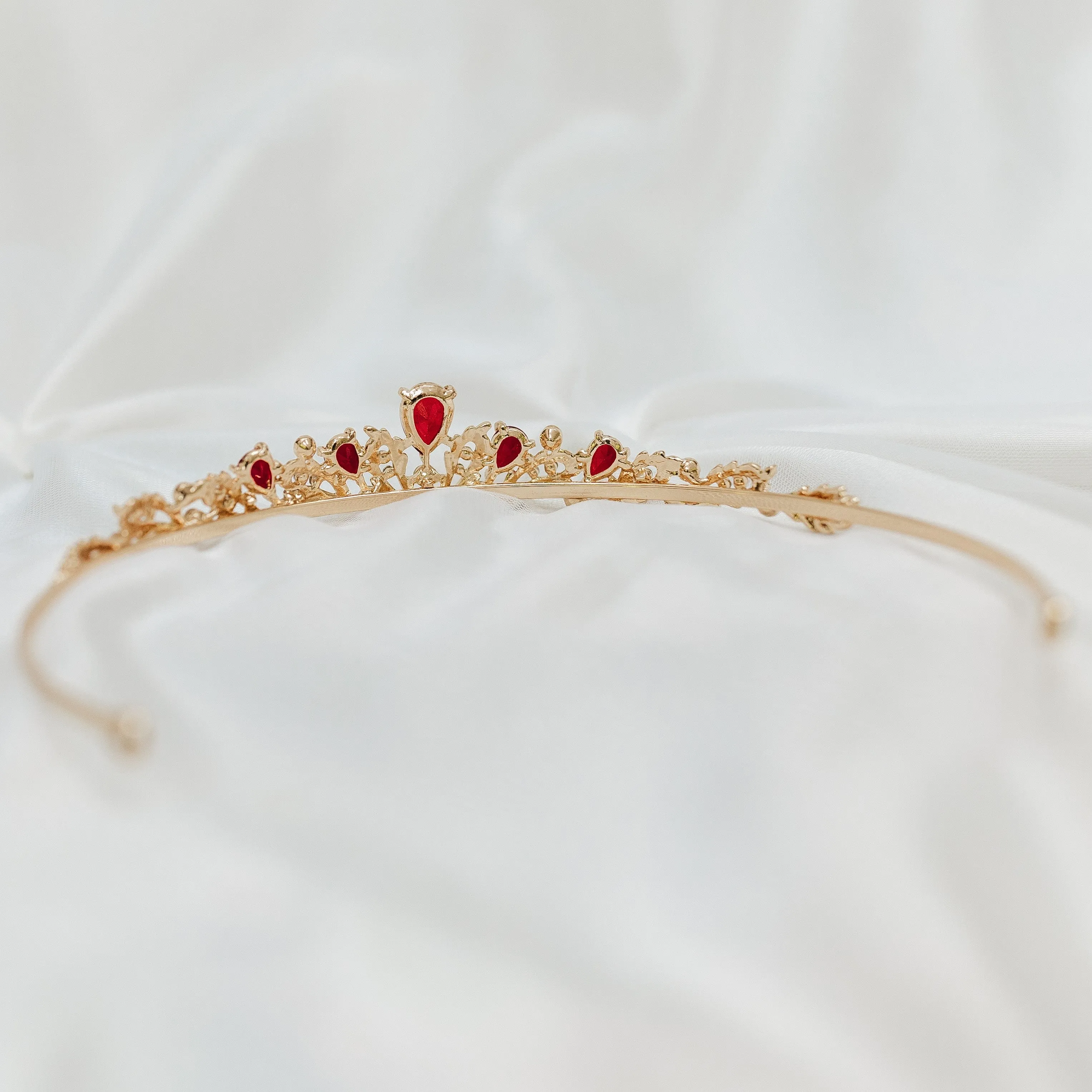 Sadie's Tiara in Gold & Red