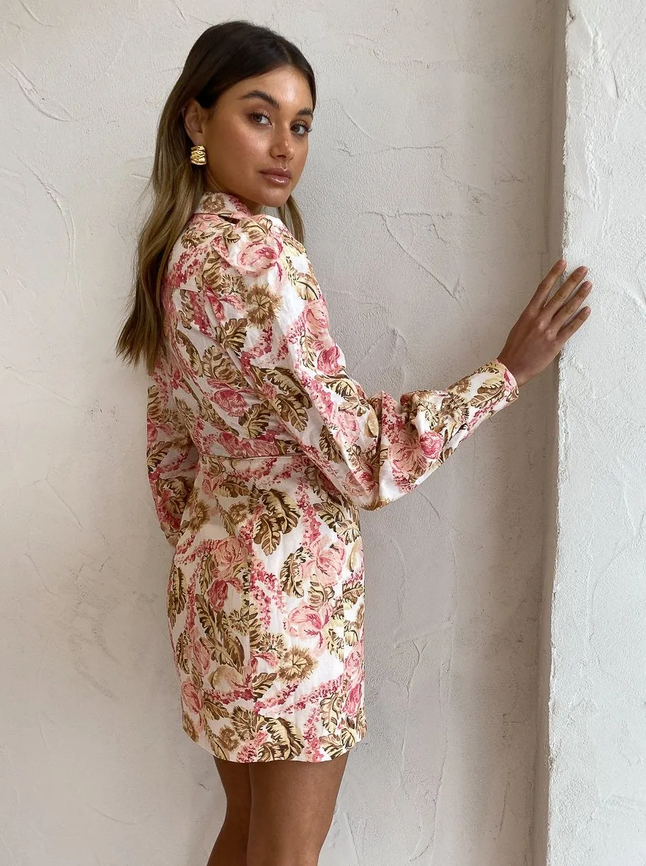 Significant Other Leonie Dress in Pink Sangria Floral