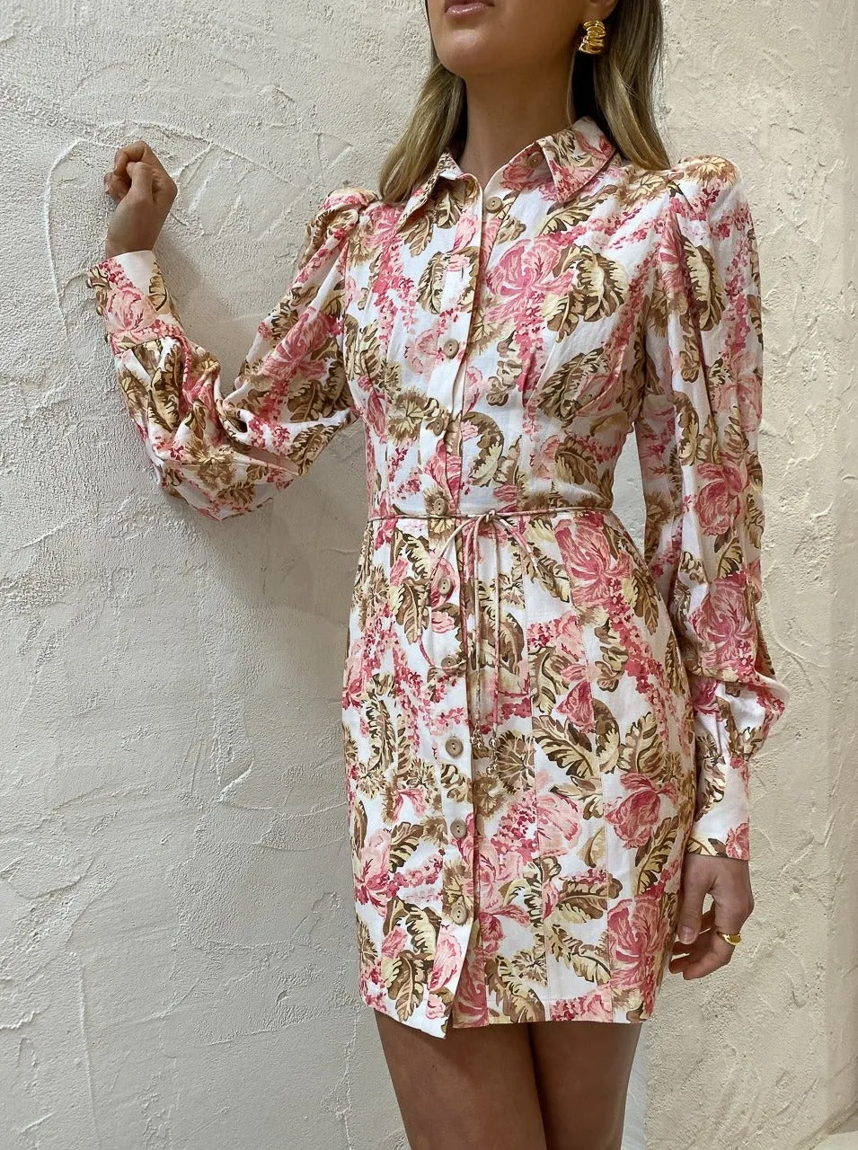 Significant Other Leonie Dress in Pink Sangria Floral