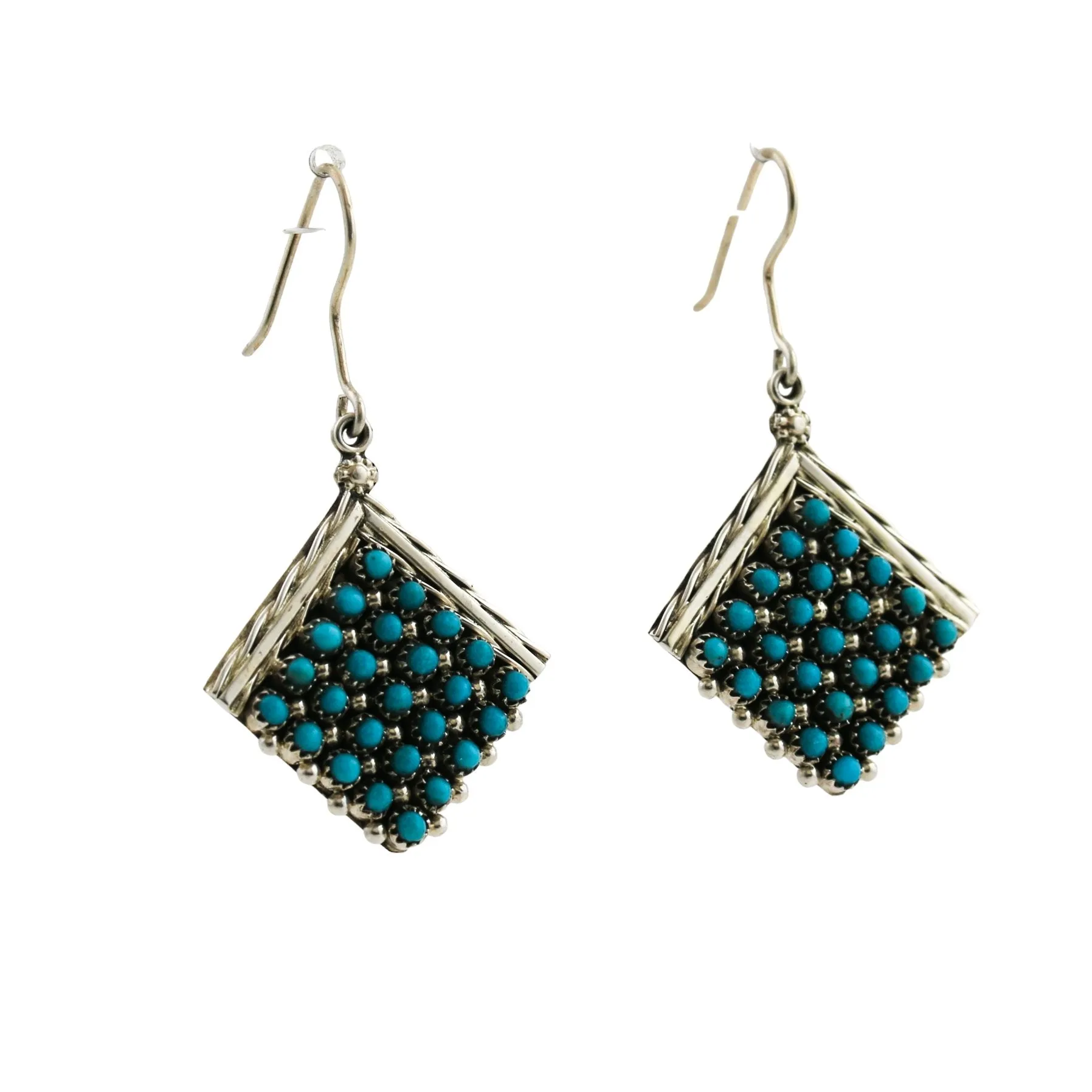 Sleeping Beauty Square Drop Earrings