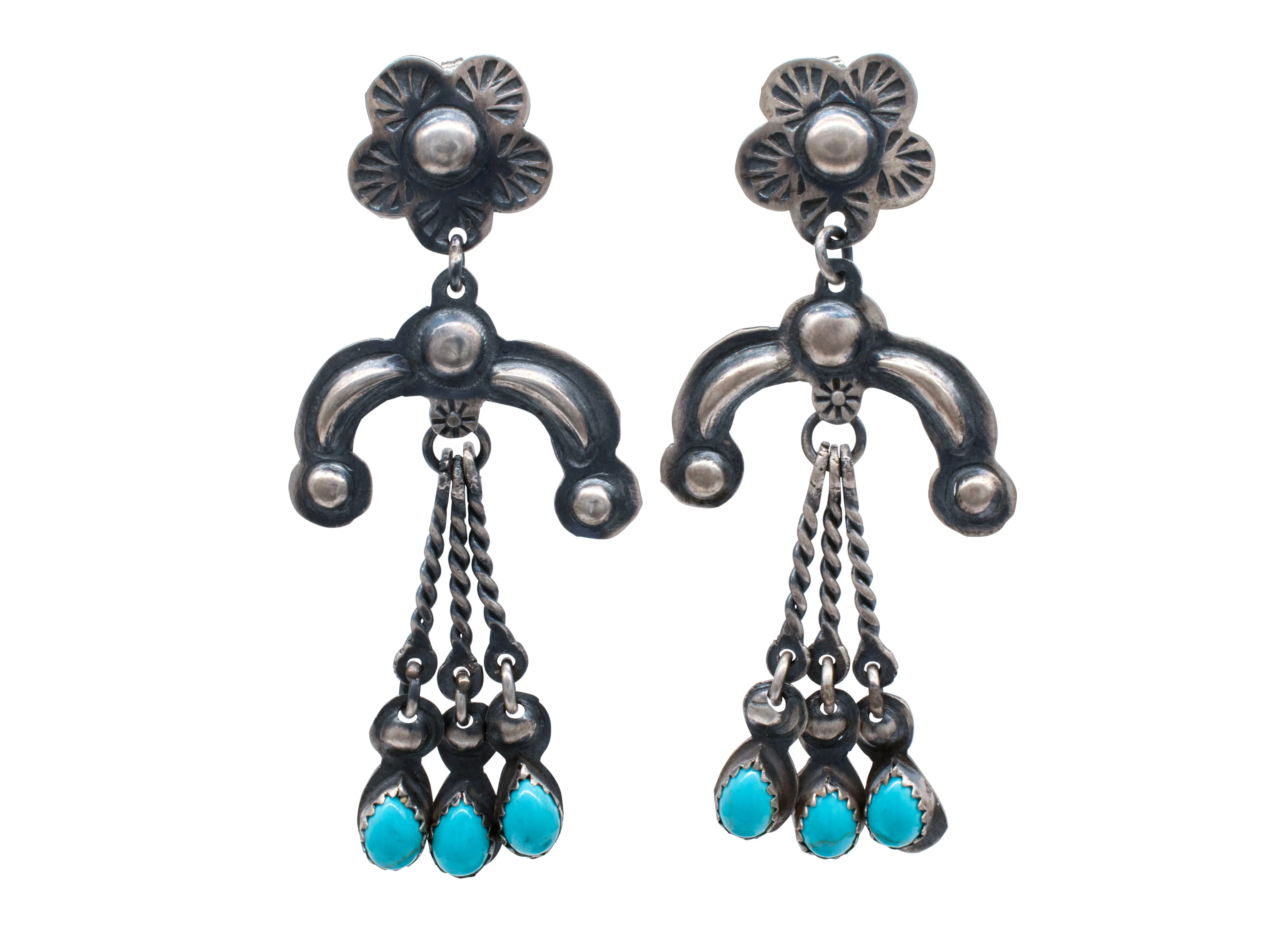 Sleeping Beauty Turquoise Earrings | E. Yazzie