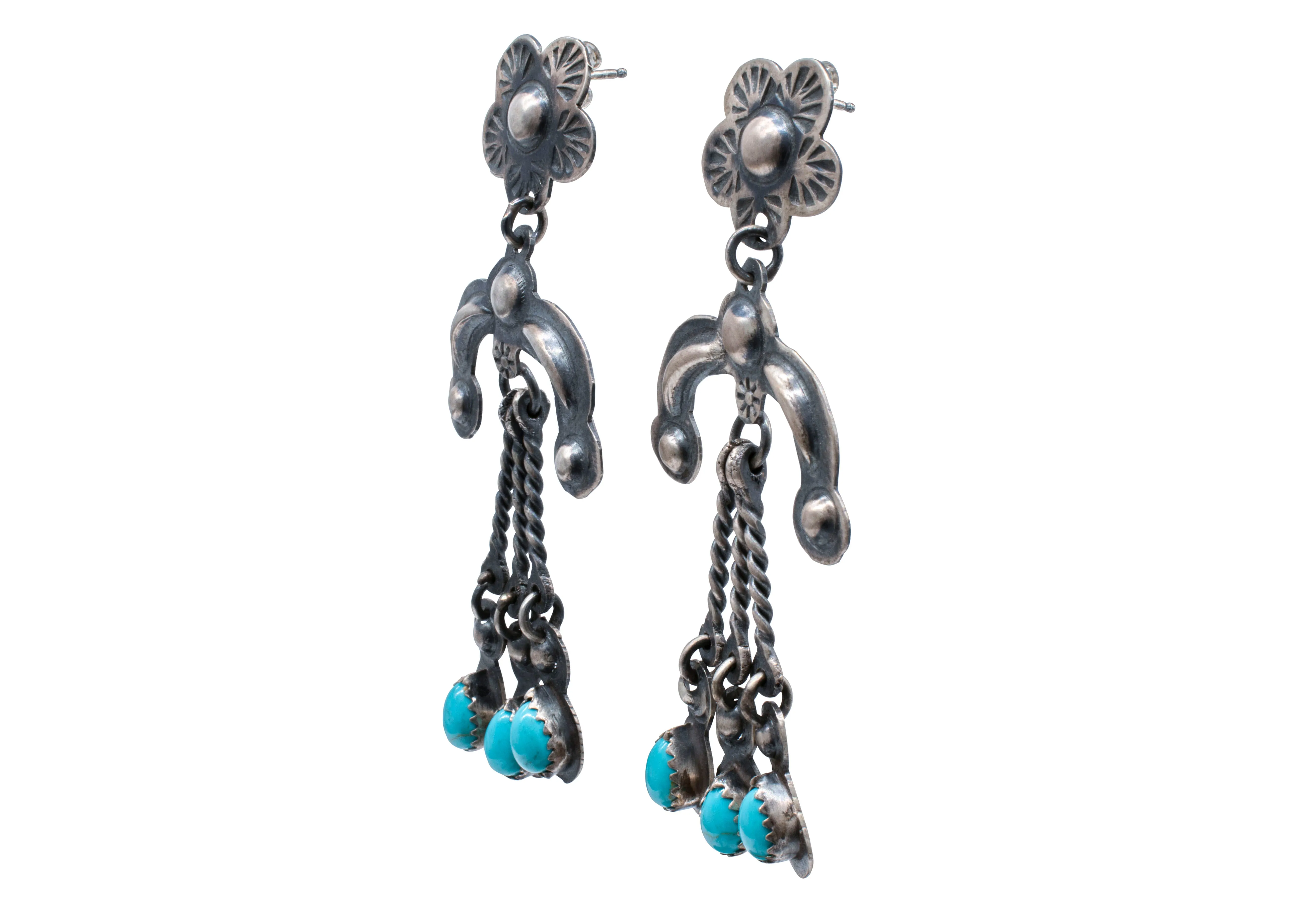 Sleeping Beauty Turquoise Earrings | E. Yazzie
