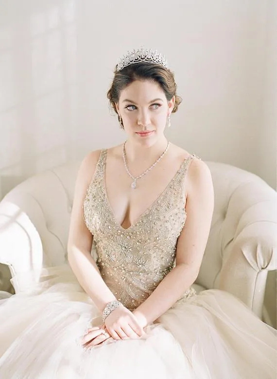 SPENCER Simulated Diamond Bridal Tiara