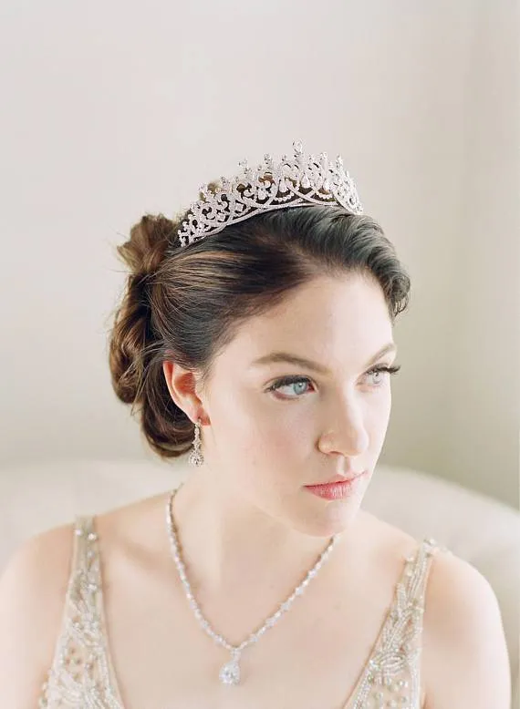 SPENCER Simulated Diamond Bridal Tiara