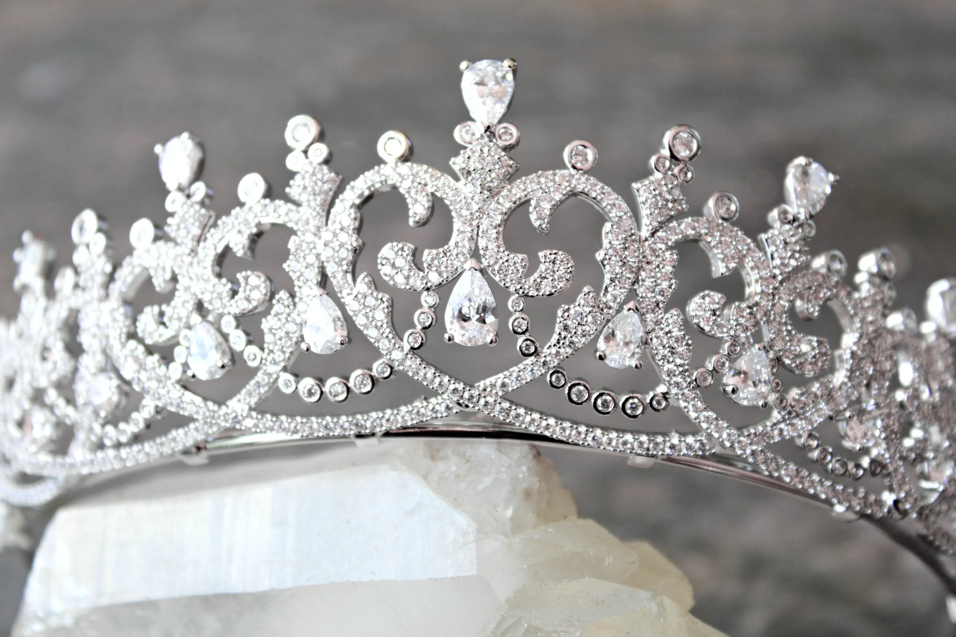 SPENCER Simulated Diamond Bridal Tiara