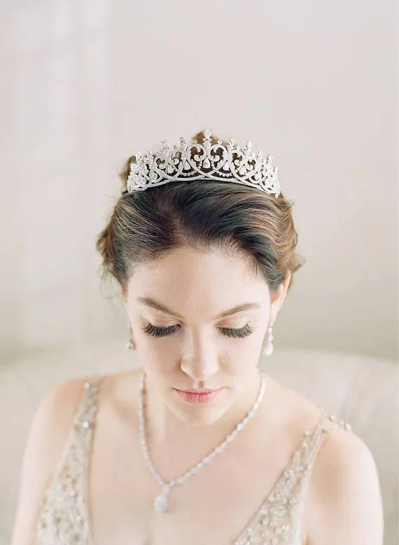 SPENCER Simulated Diamond Bridal Tiara