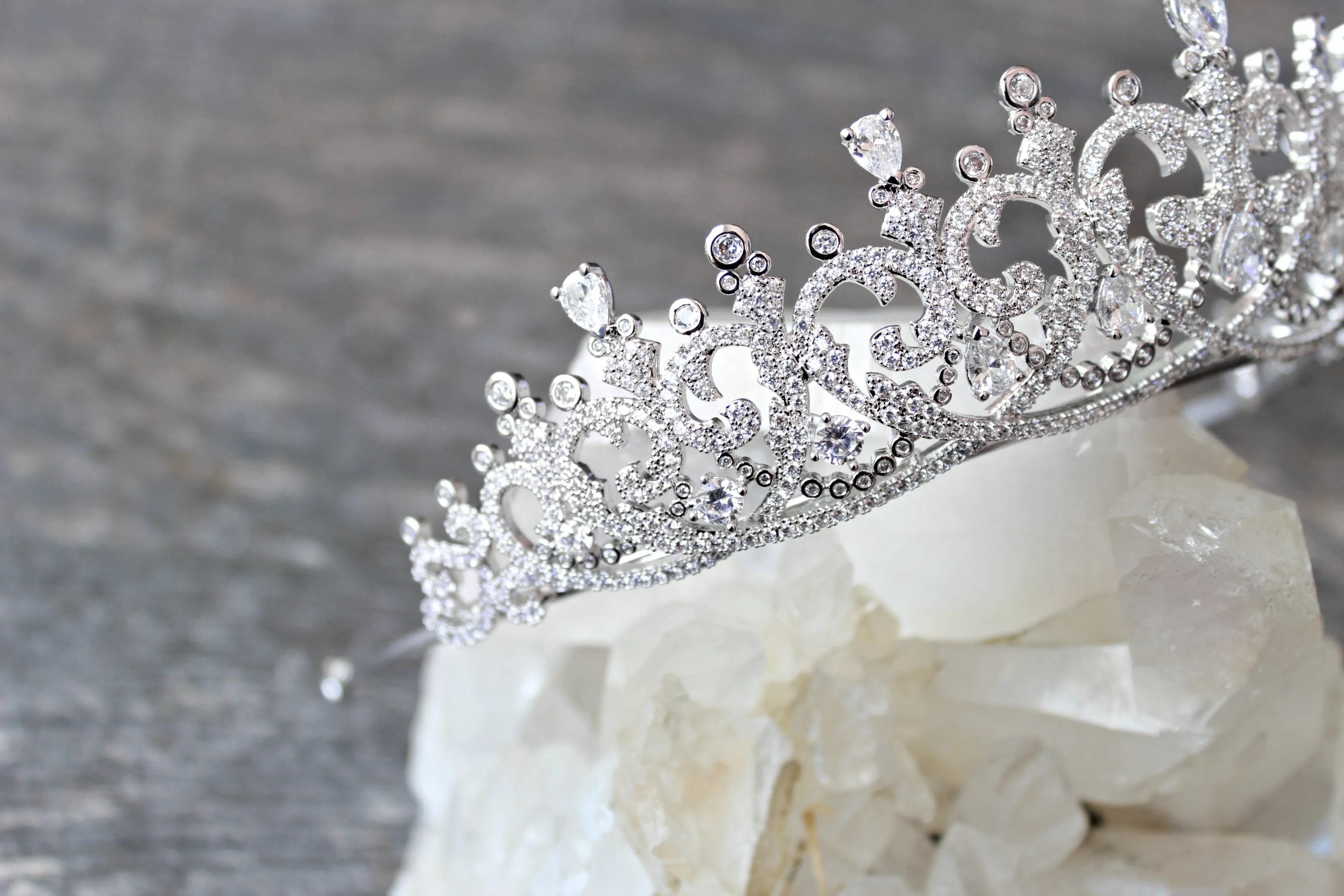 SPENCER Simulated Diamond Bridal Tiara