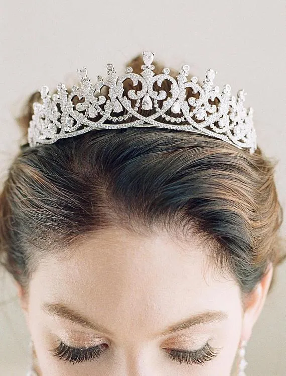 SPENCER Simulated Diamond Bridal Tiara