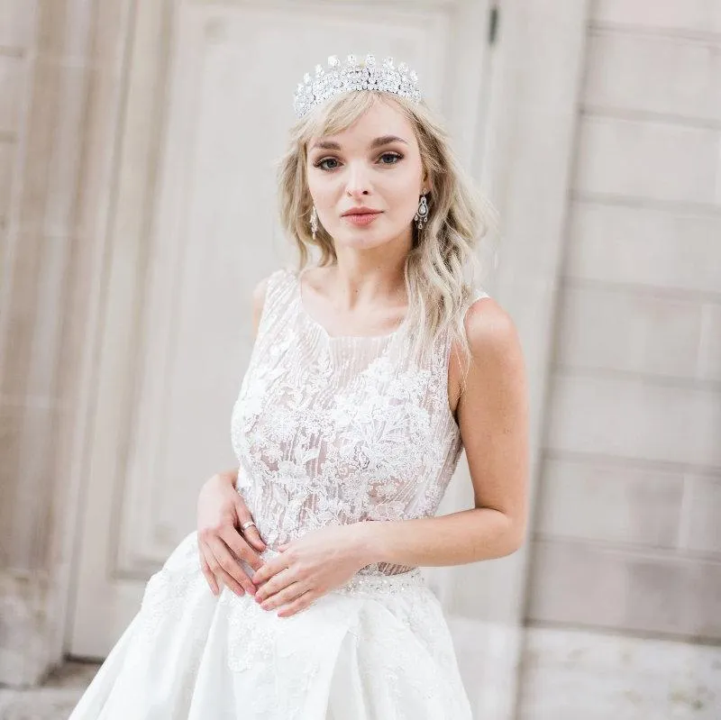 T147. luxury royal rhinestone crown, tiara for wedding