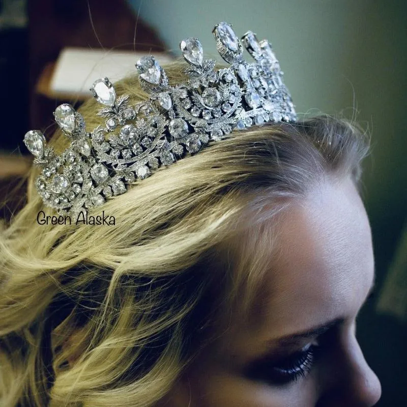 T147. luxury royal rhinestone crown, tiara for wedding