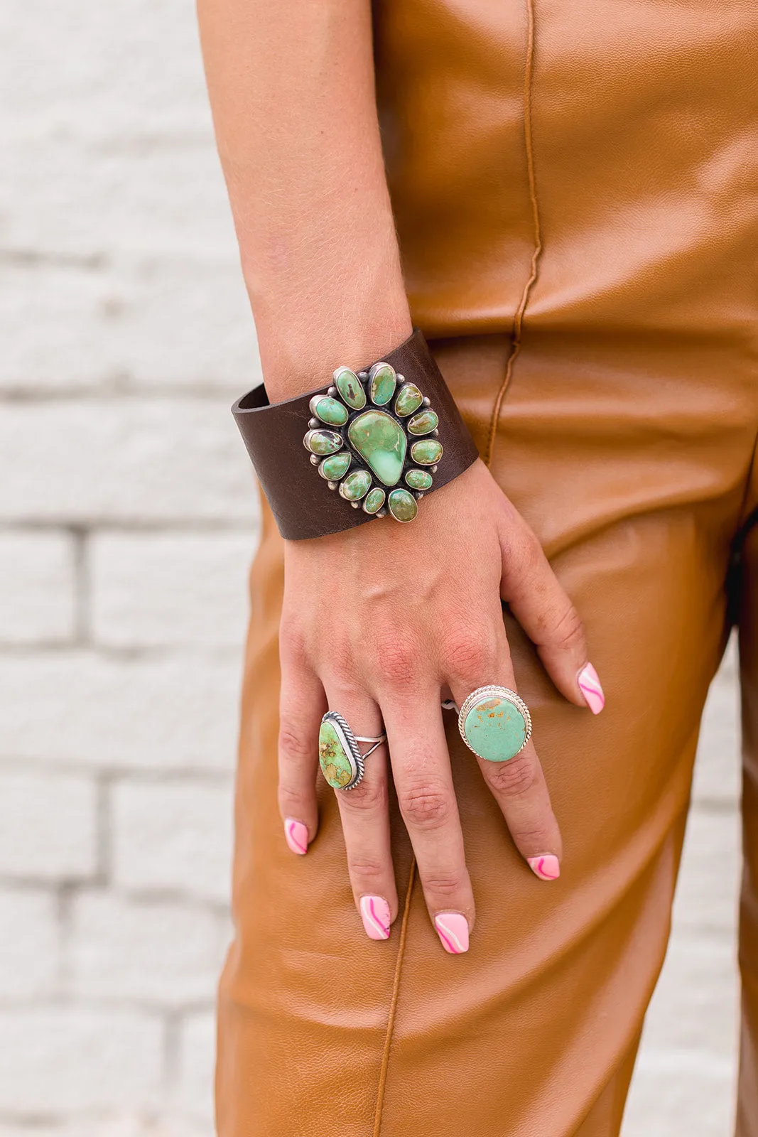 The Cece Brown Leather Cuff