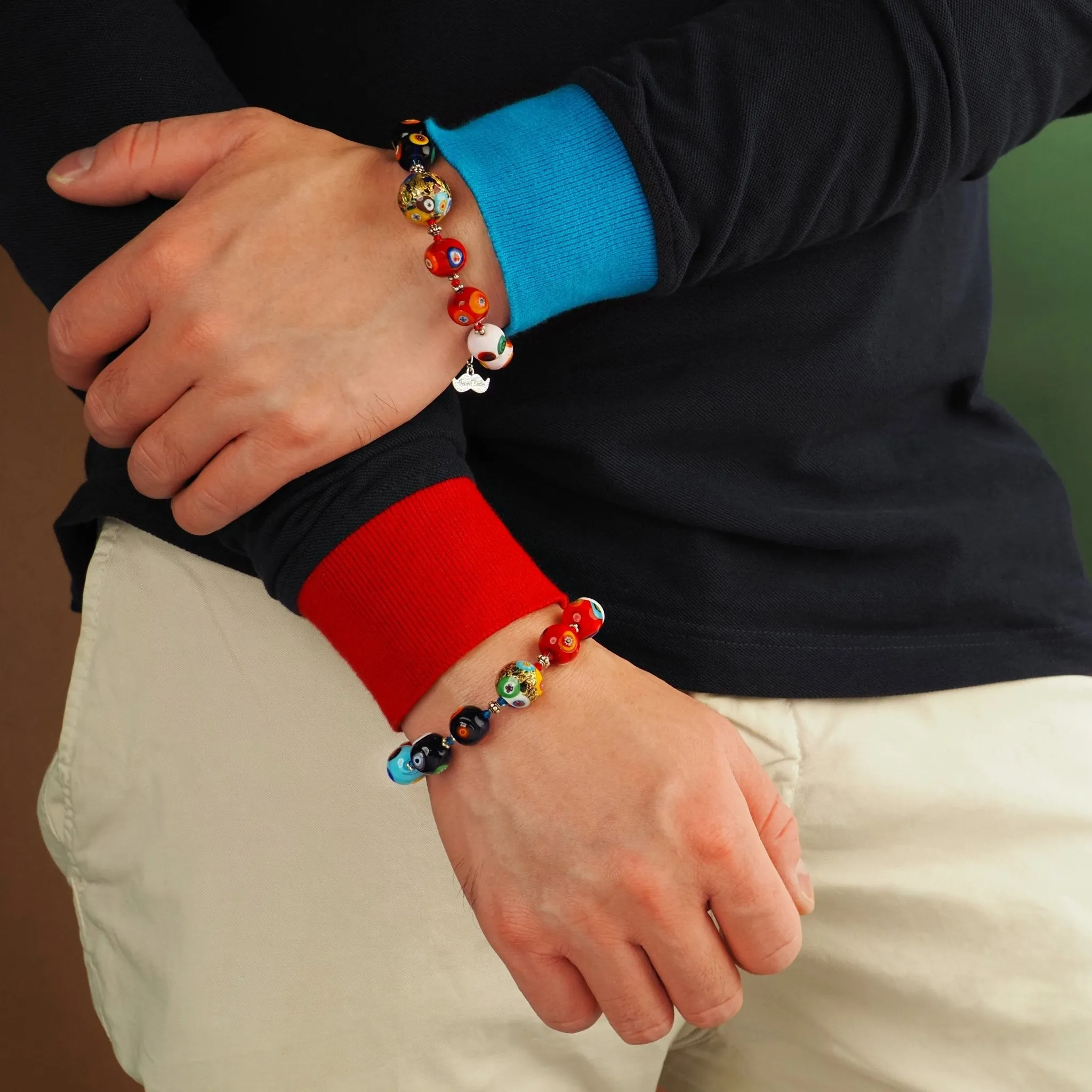 THE KISS Gold in Rainbow Bracelet