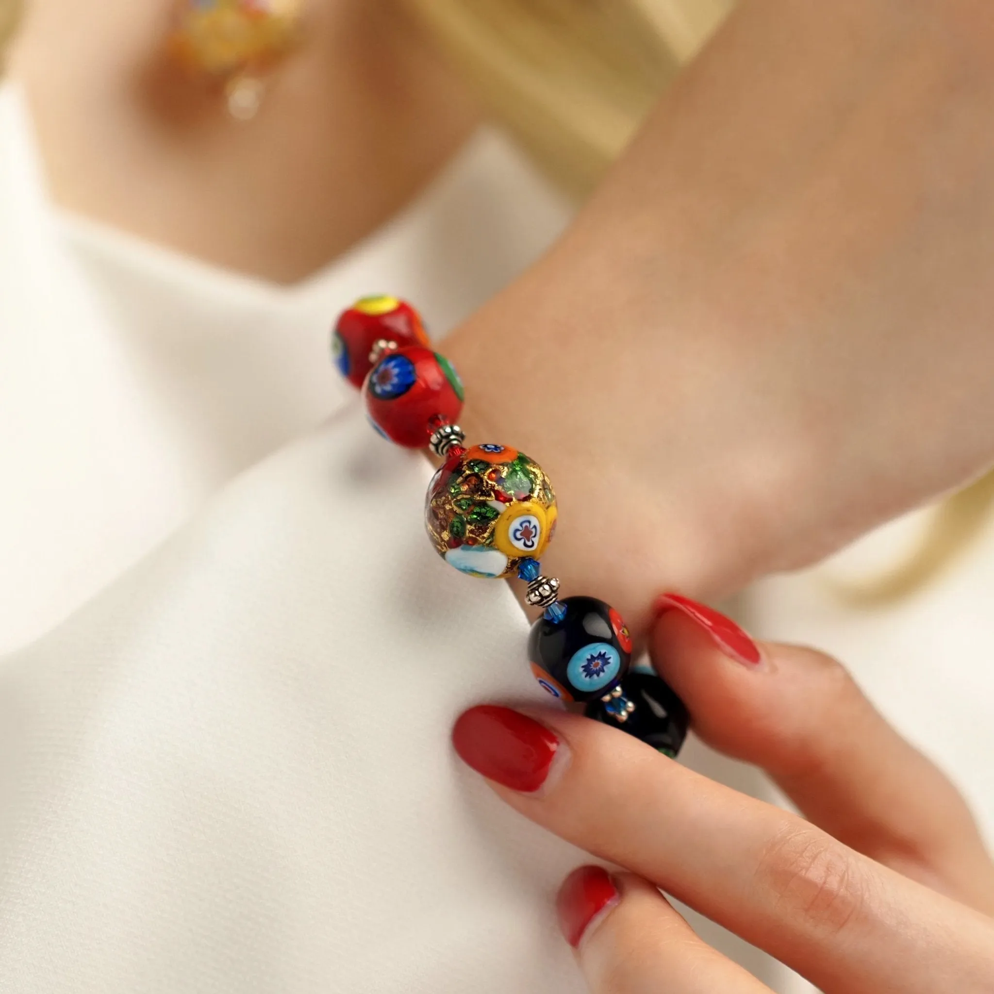 THE KISS Gold in Rainbow Bracelet
