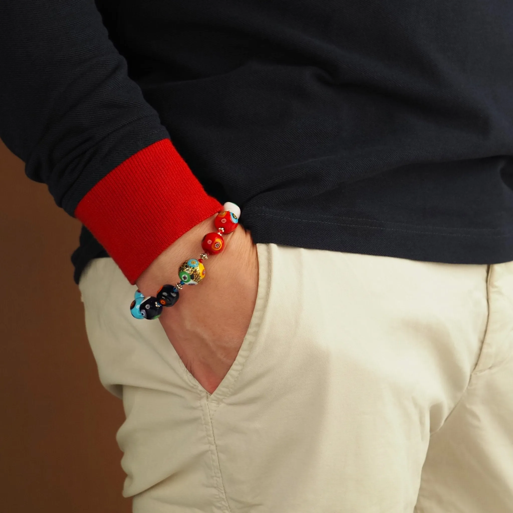 THE KISS Gold in Rainbow Bracelet