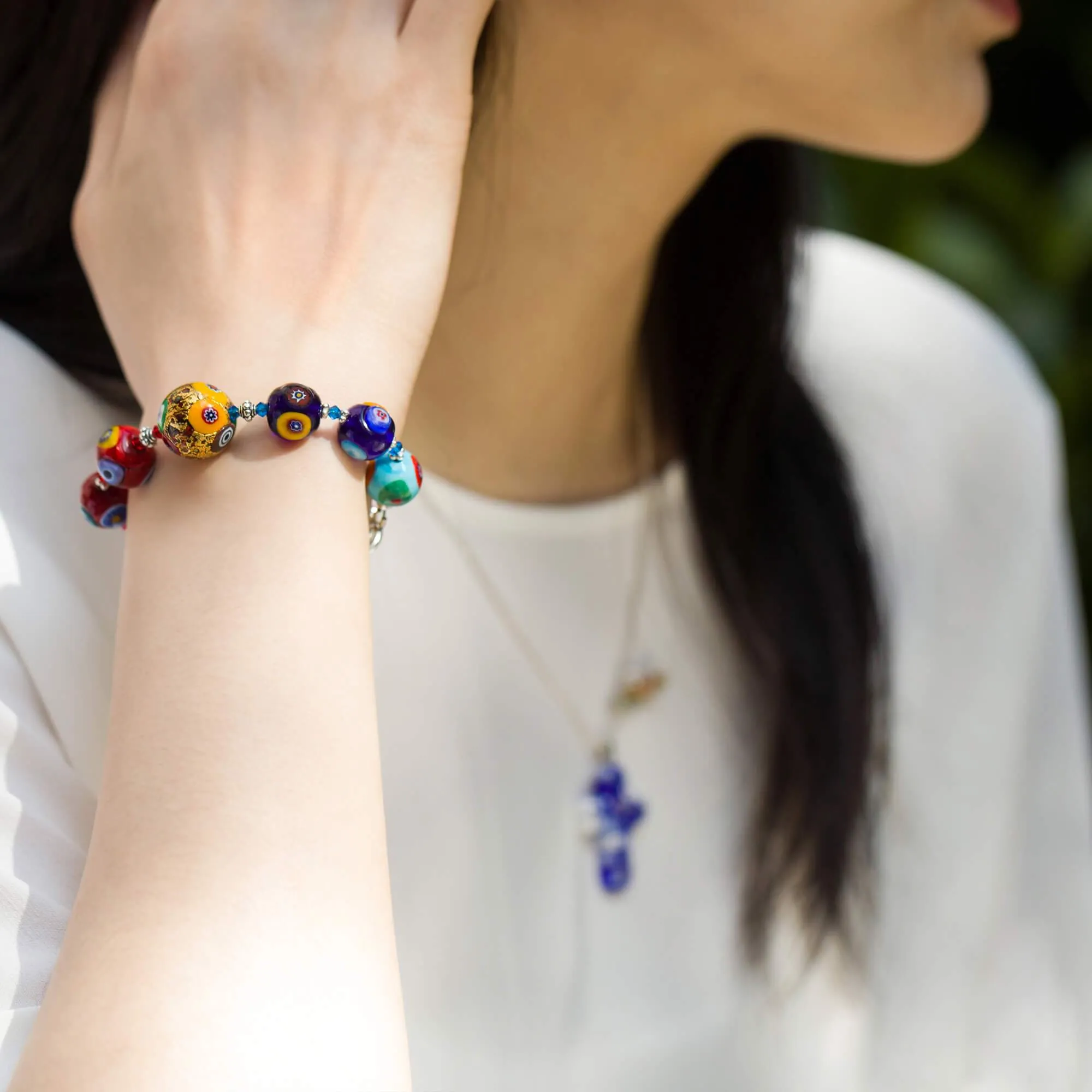 THE KISS Gold in Rainbow Bracelet