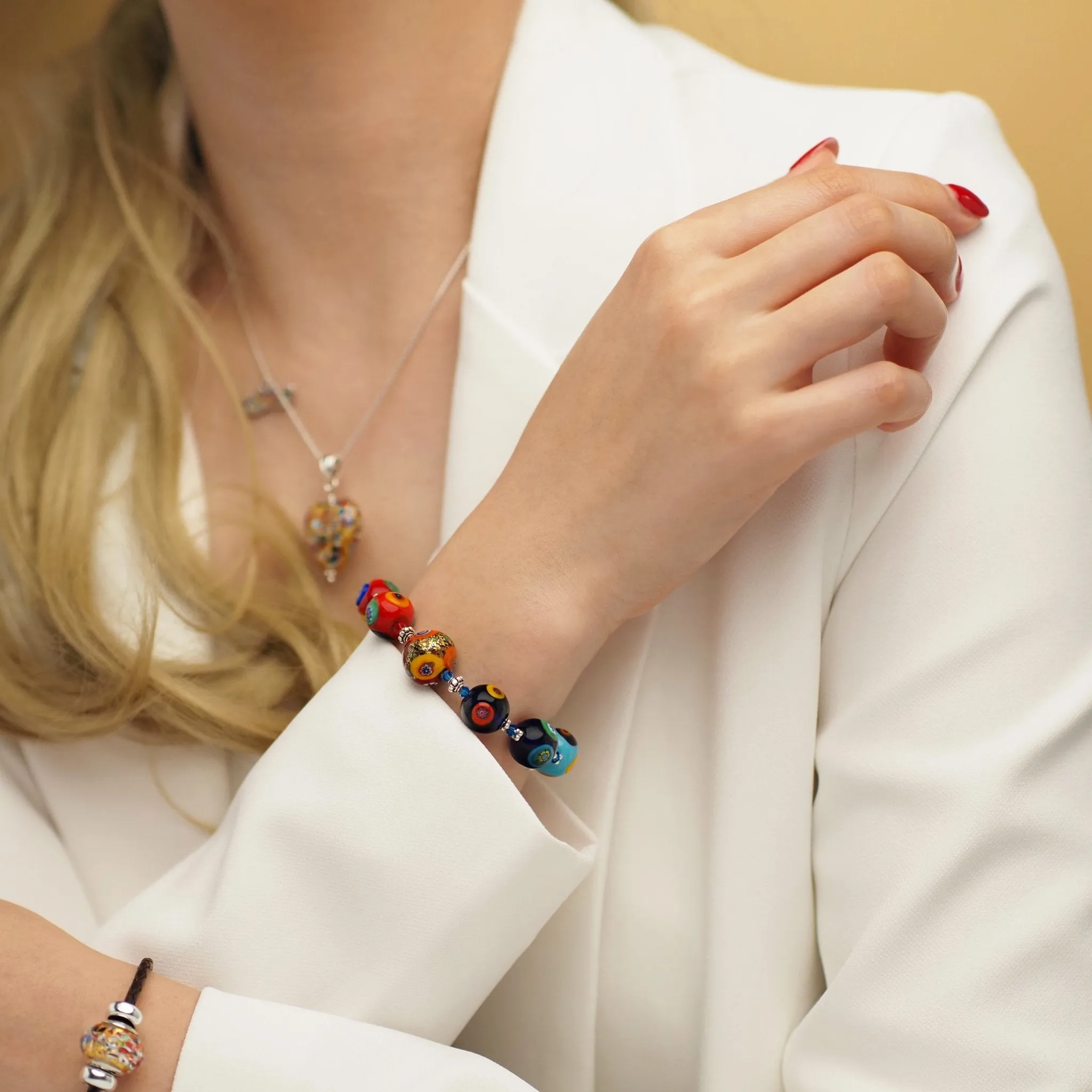 THE KISS Gold in Rainbow Bracelet