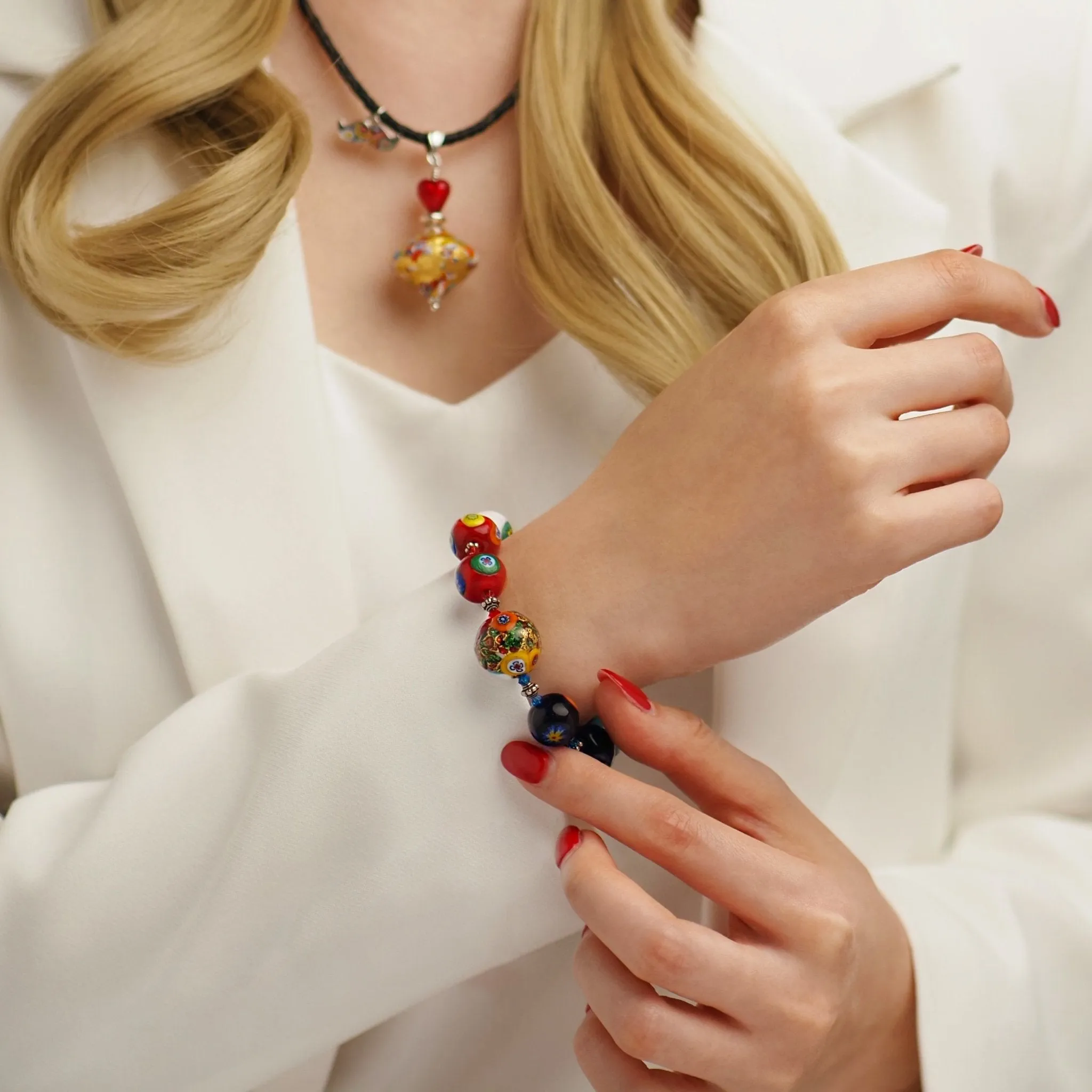 THE KISS Gold in Rainbow Bracelet