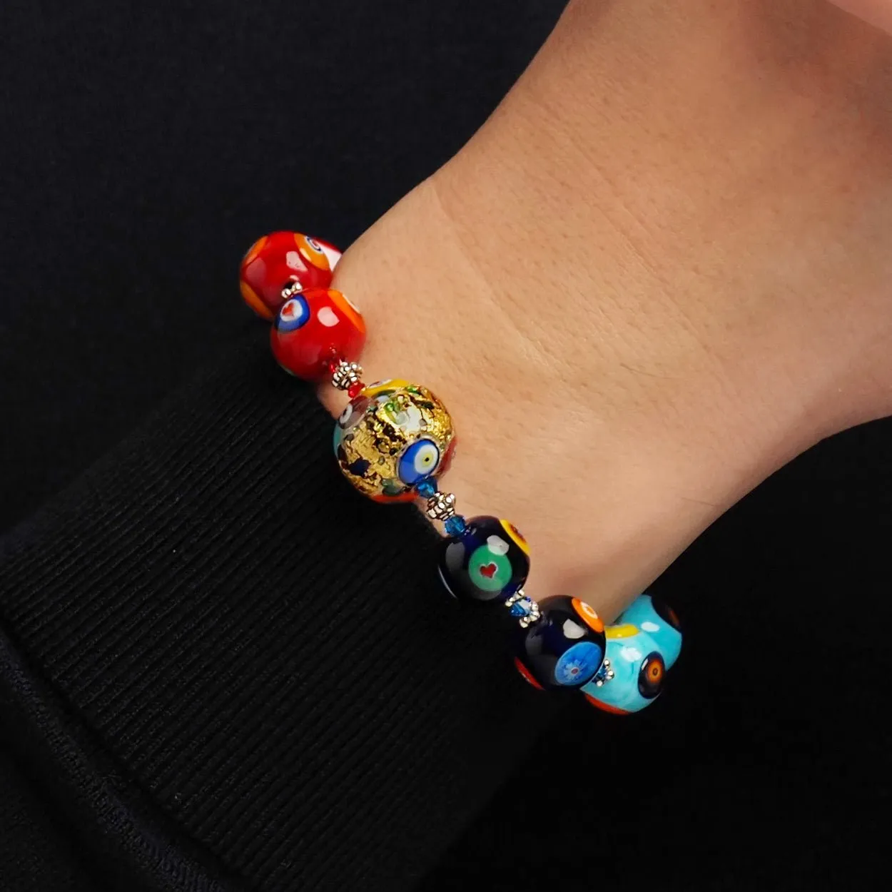 THE KISS Gold in Rainbow Bracelet
