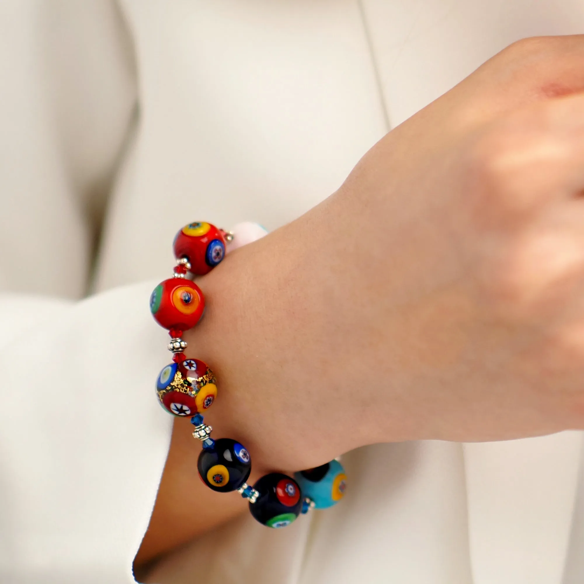 THE KISS Gold in Rainbow Bracelet