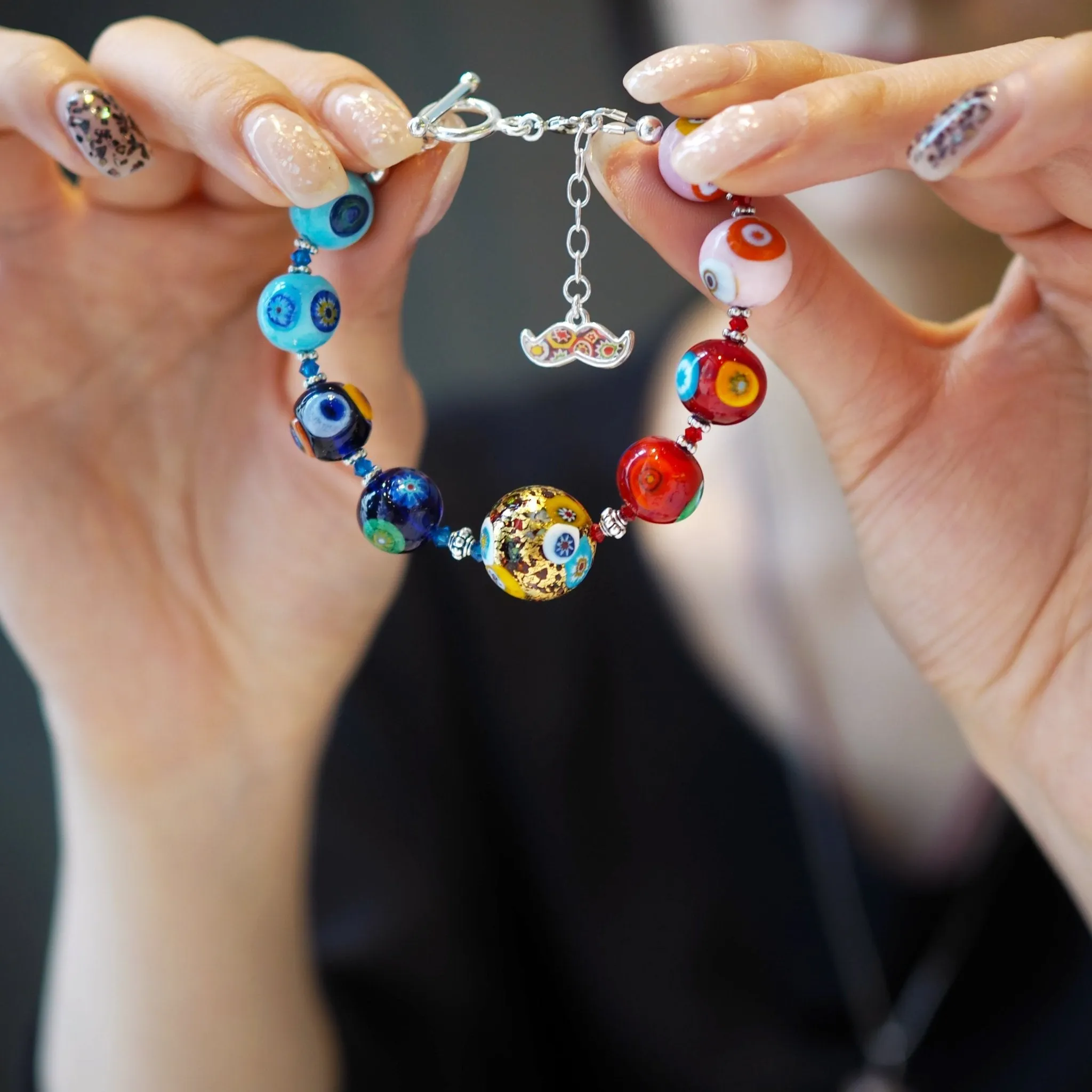 THE KISS Gold in Rainbow Bracelet