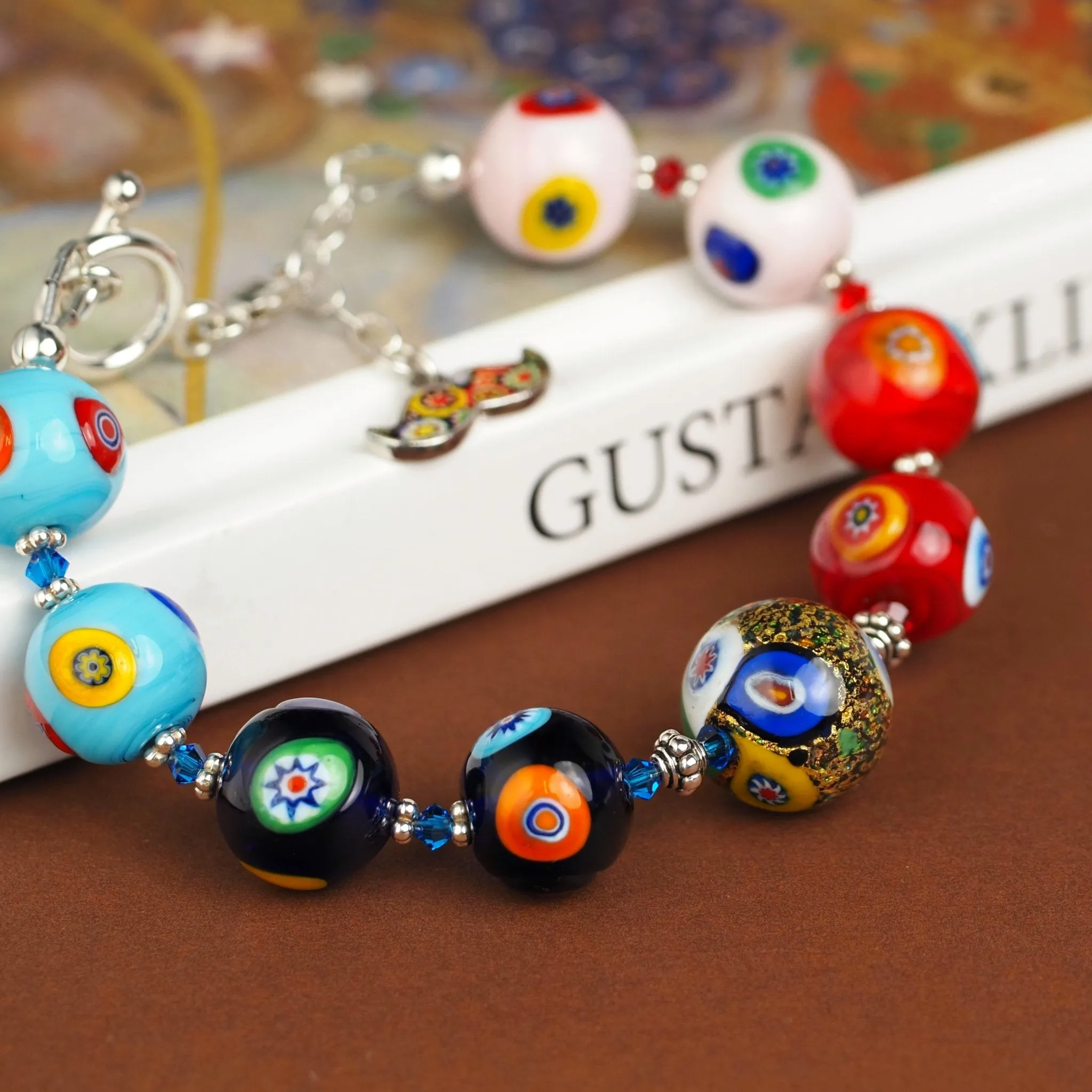 THE KISS Gold in Rainbow Bracelet