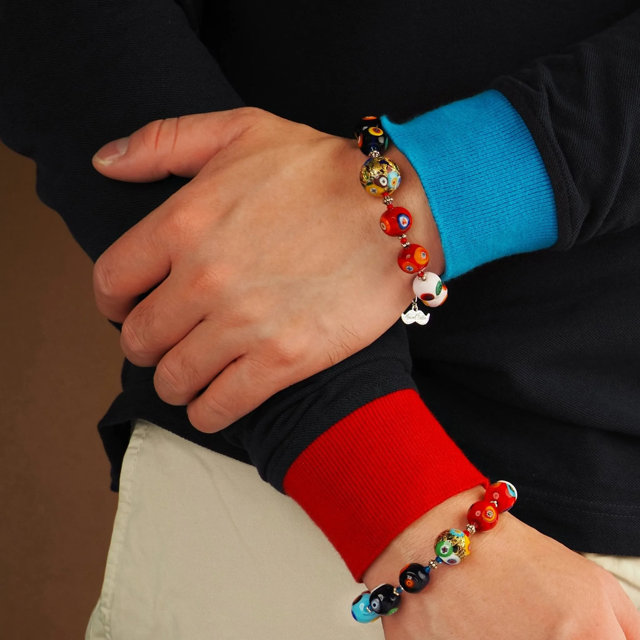 THE KISS Gold in Rainbow Bracelet