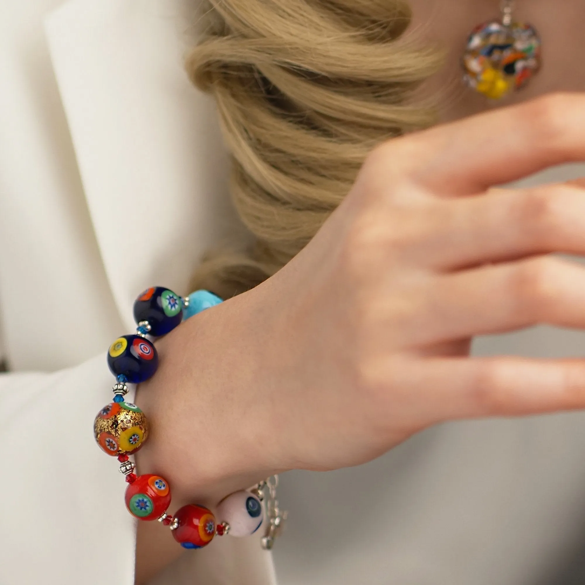 THE KISS Gold in Rainbow Bracelet