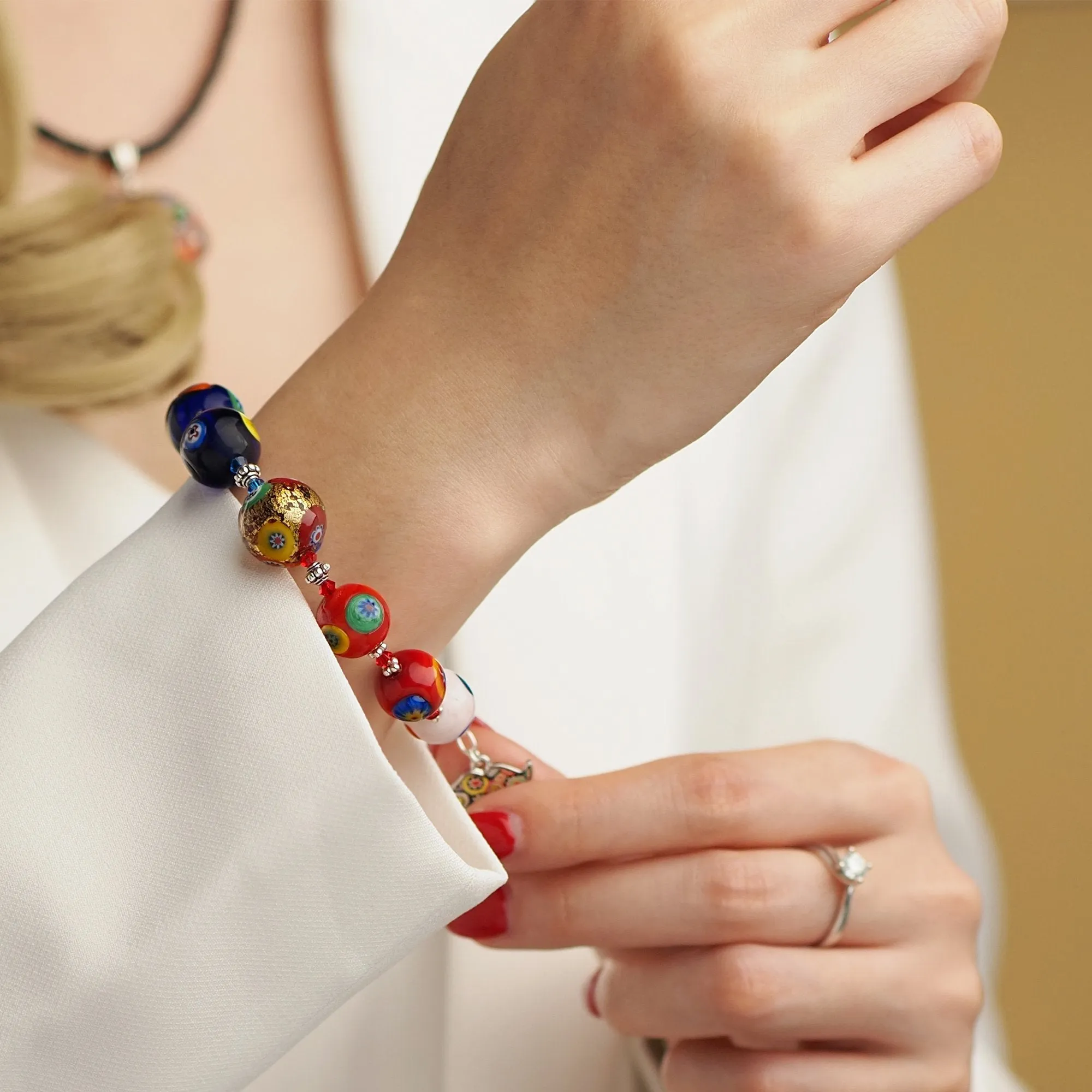 THE KISS Gold in Rainbow Bracelet
