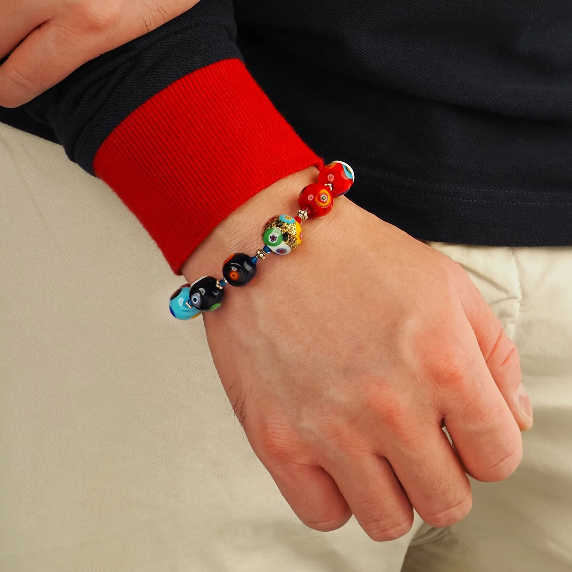 THE KISS Gold in Rainbow Bracelet