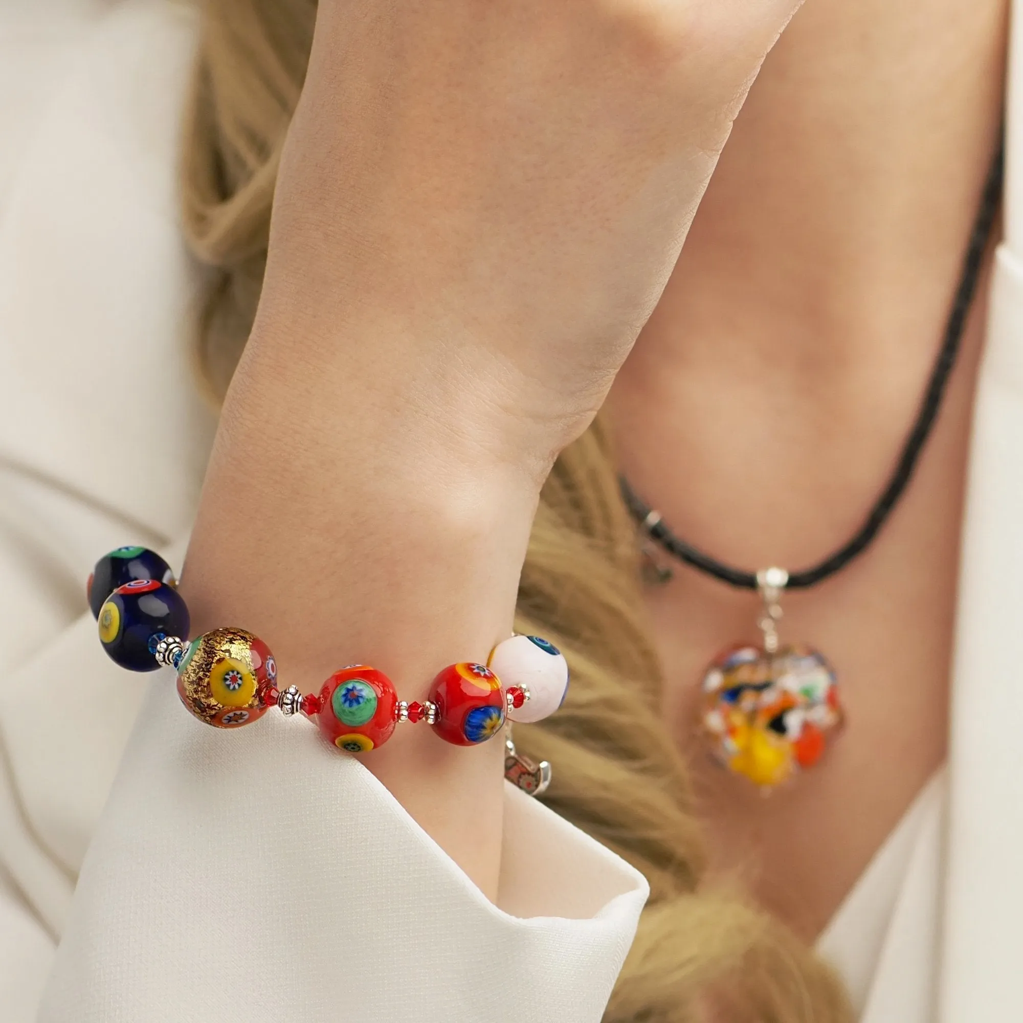THE KISS Gold in Rainbow Bracelet