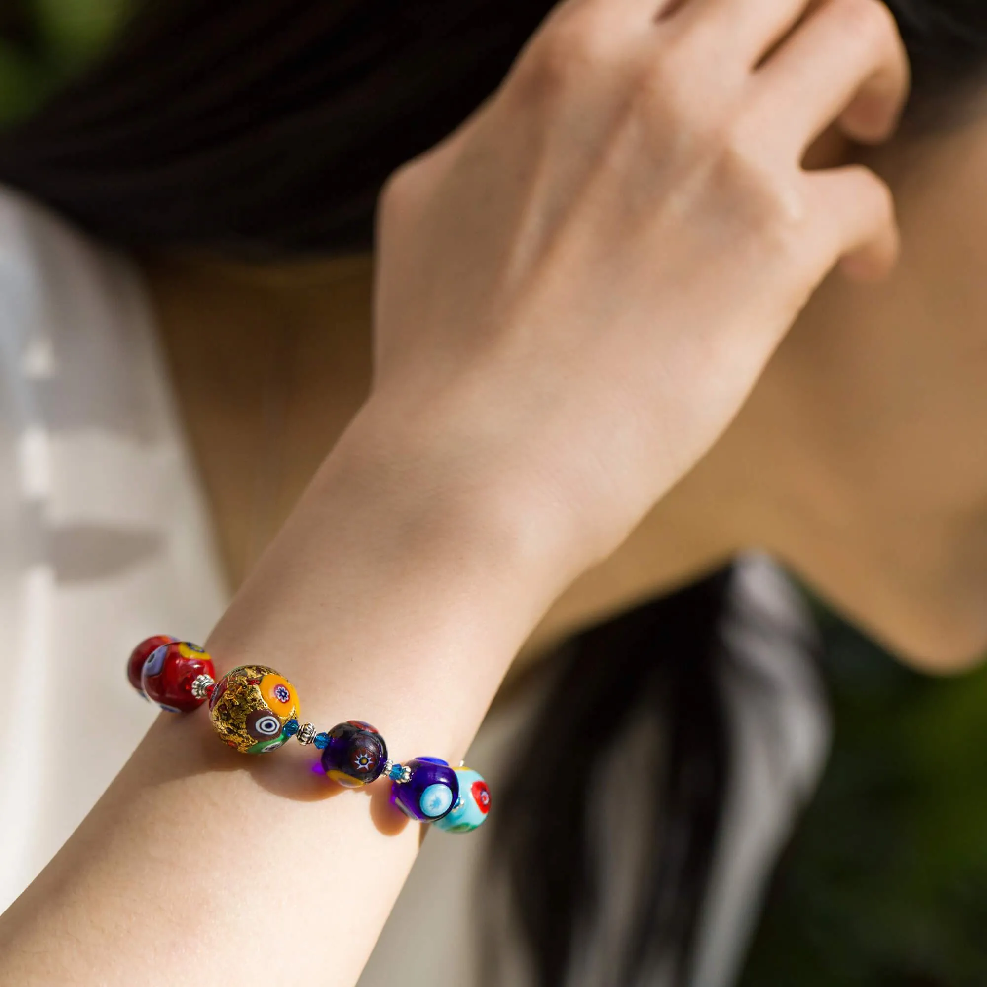 THE KISS Gold in Rainbow Bracelet