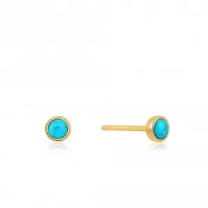 Tidal Turquoise Cabochon Stud Earrings E027-99G