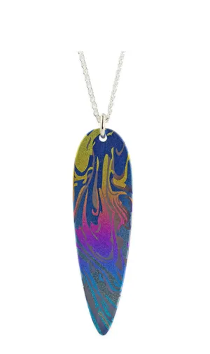Titanium Rainbow Swirl Necklace