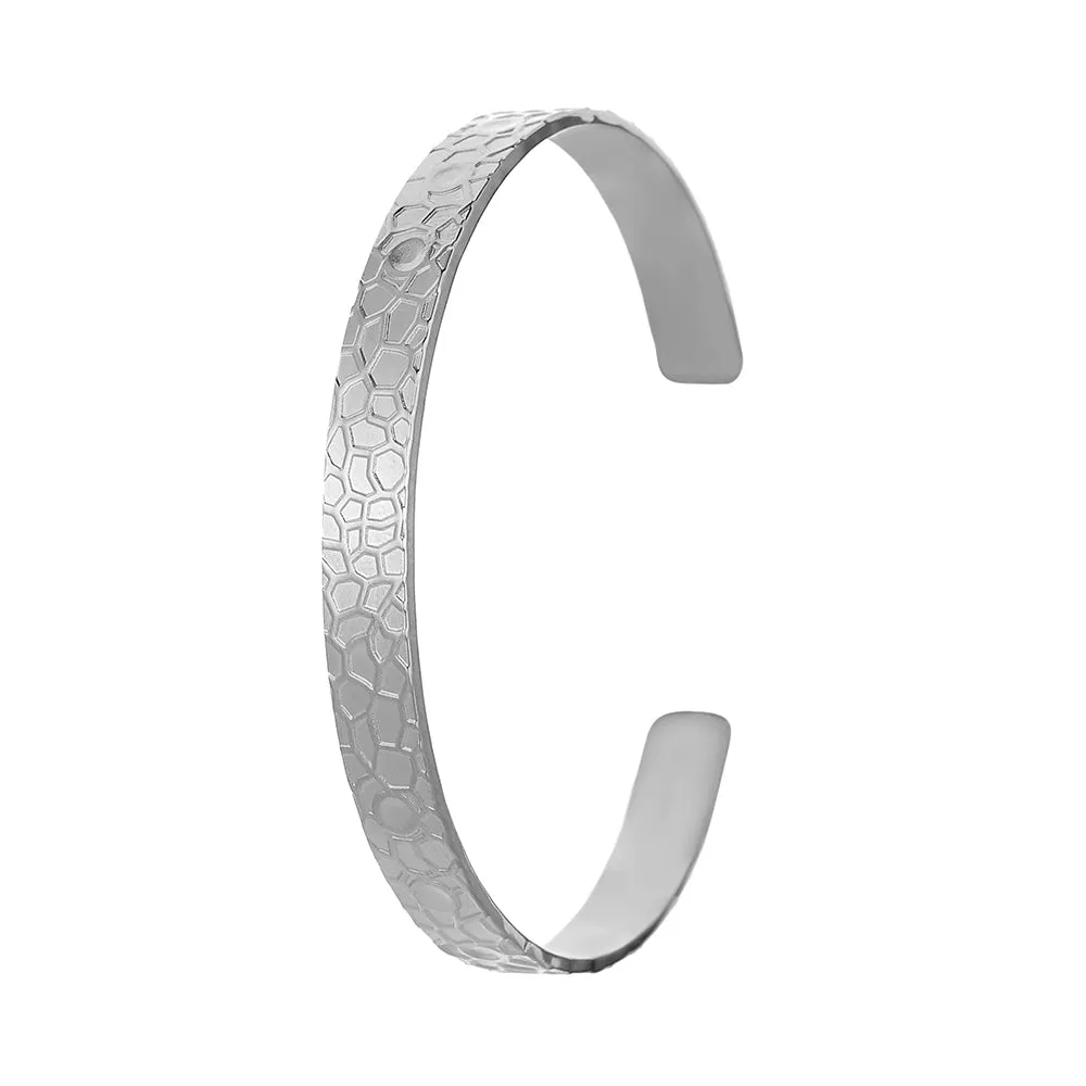 Titanium Steel Percussion Peak Nest Texture Bracelet