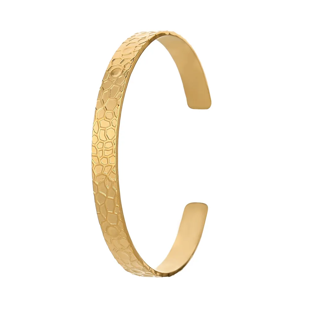 Titanium Steel Percussion Peak Nest Texture Bracelet